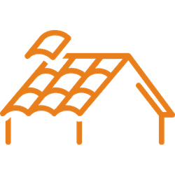 Cracked, loose, slipped, or missing roof tiles