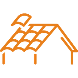 Cracked, loose, slipped, or missing roof tiles