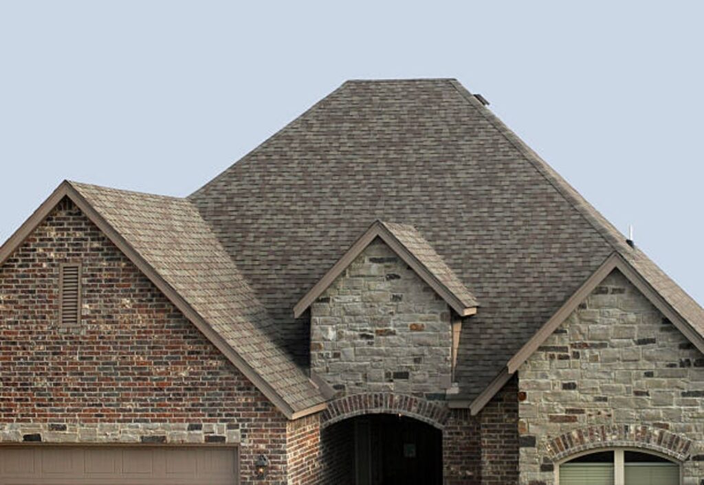 Roof after power washing