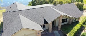 new shingle roof on a home