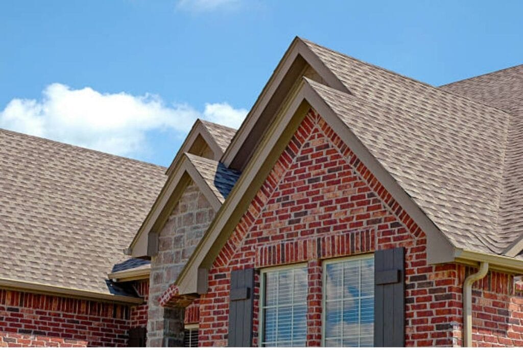 Asphalt shingle roof on a home