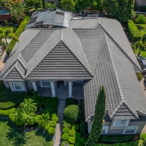 New tile roof installation