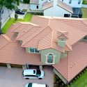 Completed tile roof on a residential home